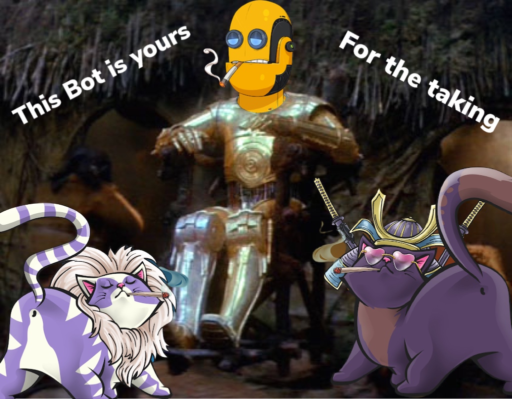 TheKittyButts's tweet photo. 🤖#NFTGiveaway🤖

We're kicking off Day 1 of the @REB3L_B0TS seven days of giveaways event!

We've got two Rebel Bots to giveaway! To enter:

✅Follow @TheKittyButts and @REB3L_B0TS 
✅Retweet

#nftcommunity #botsandbutts

Winner to be announced in 24 hours! https://t.co/UoteteTLg4