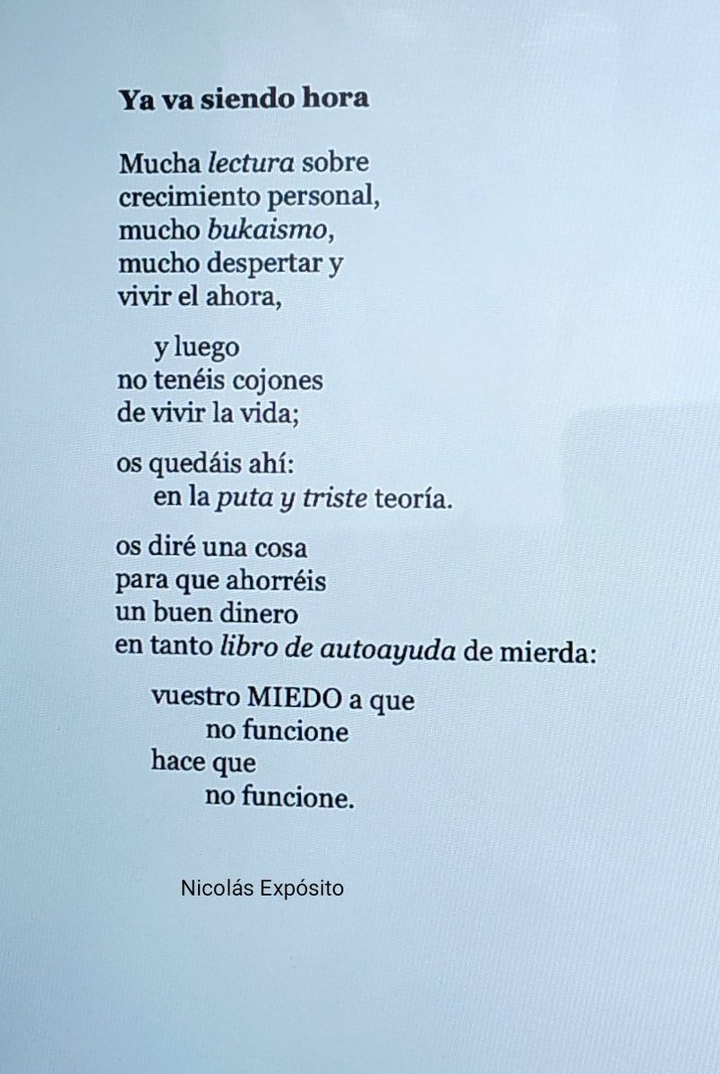 Ya va siendo hora...