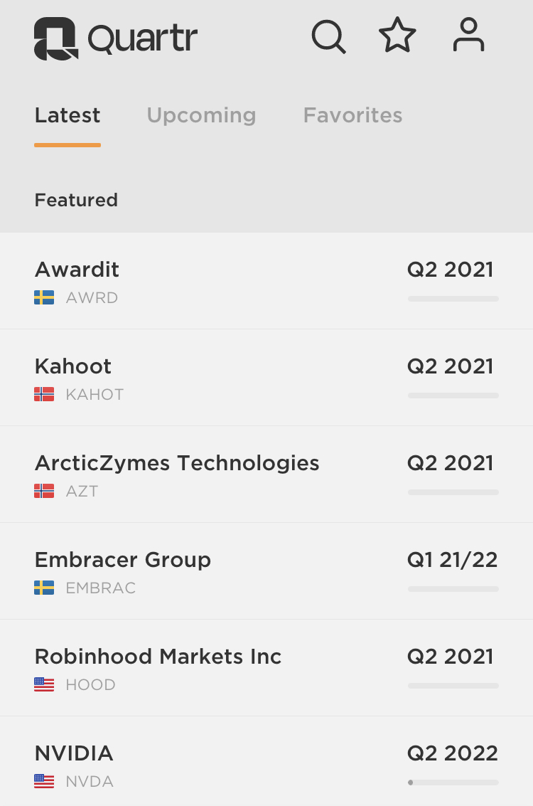 決算コールに特化したスマホアプリ「Quartr」が便利そう
quartr.se

▶️決算コールの再生、再生速度変更、Q&amp;A頭出しなど
▶️決算関連のPDFやスクリプト表示も可
▶️米国外の企業の決算も幅広く取り扱い
▶️無料！