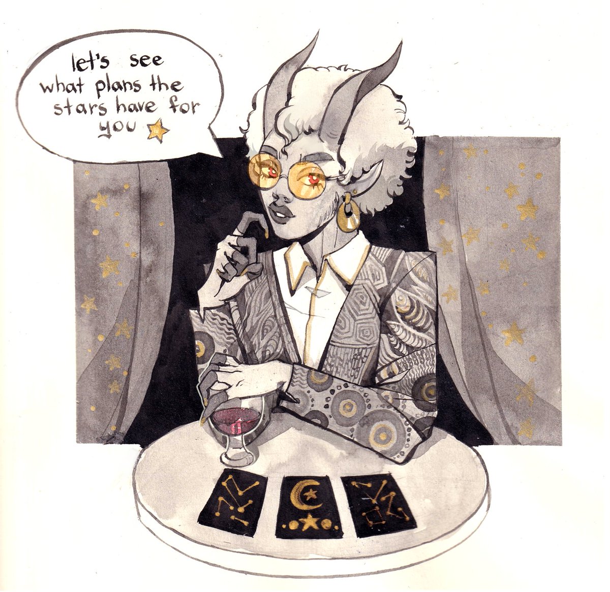 ink commission for <a href="/NomadicWildes/">NomadicWildes</a> ⭐️

#commission #dnd