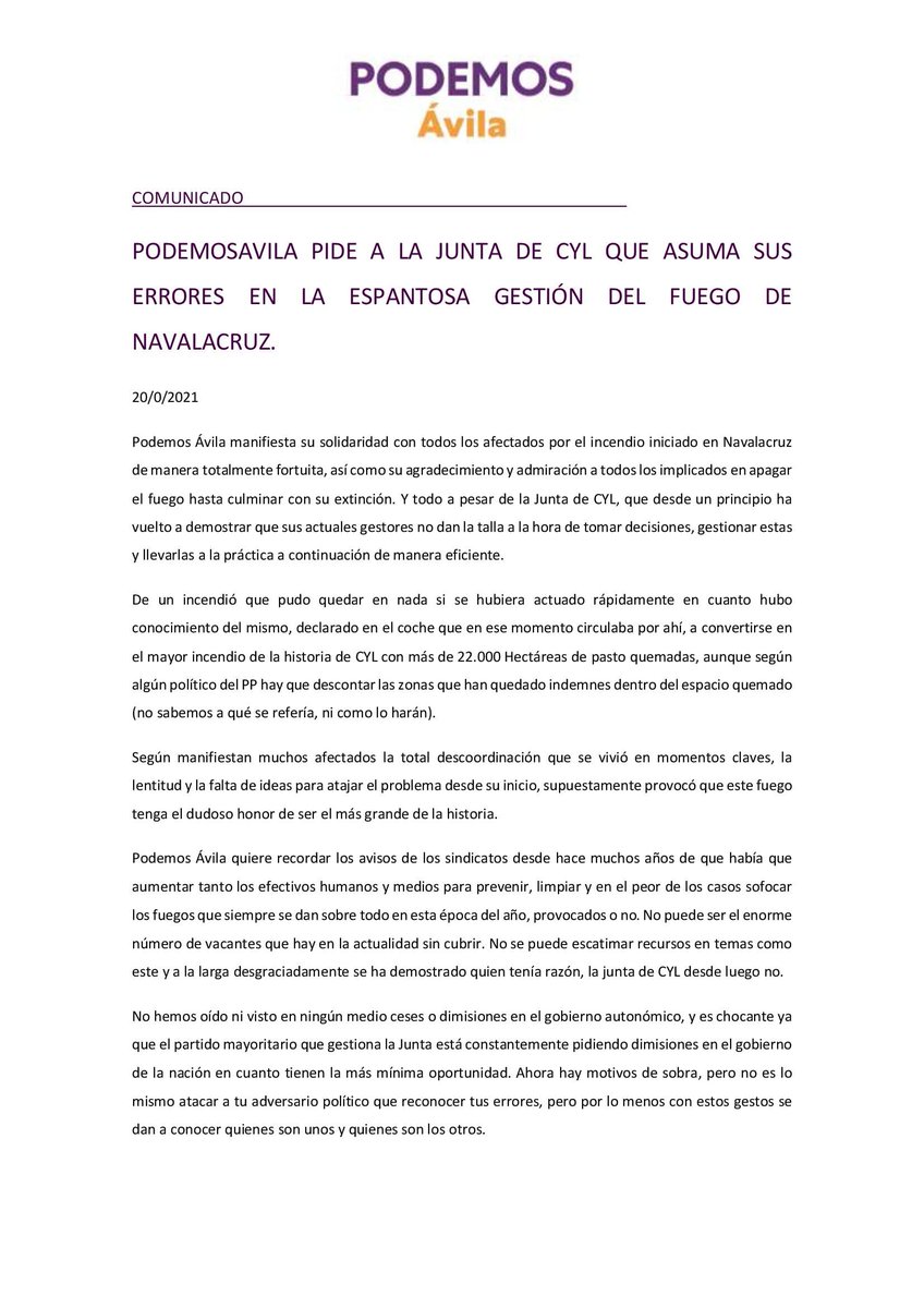 Podemos Ávila ciudad tweet media