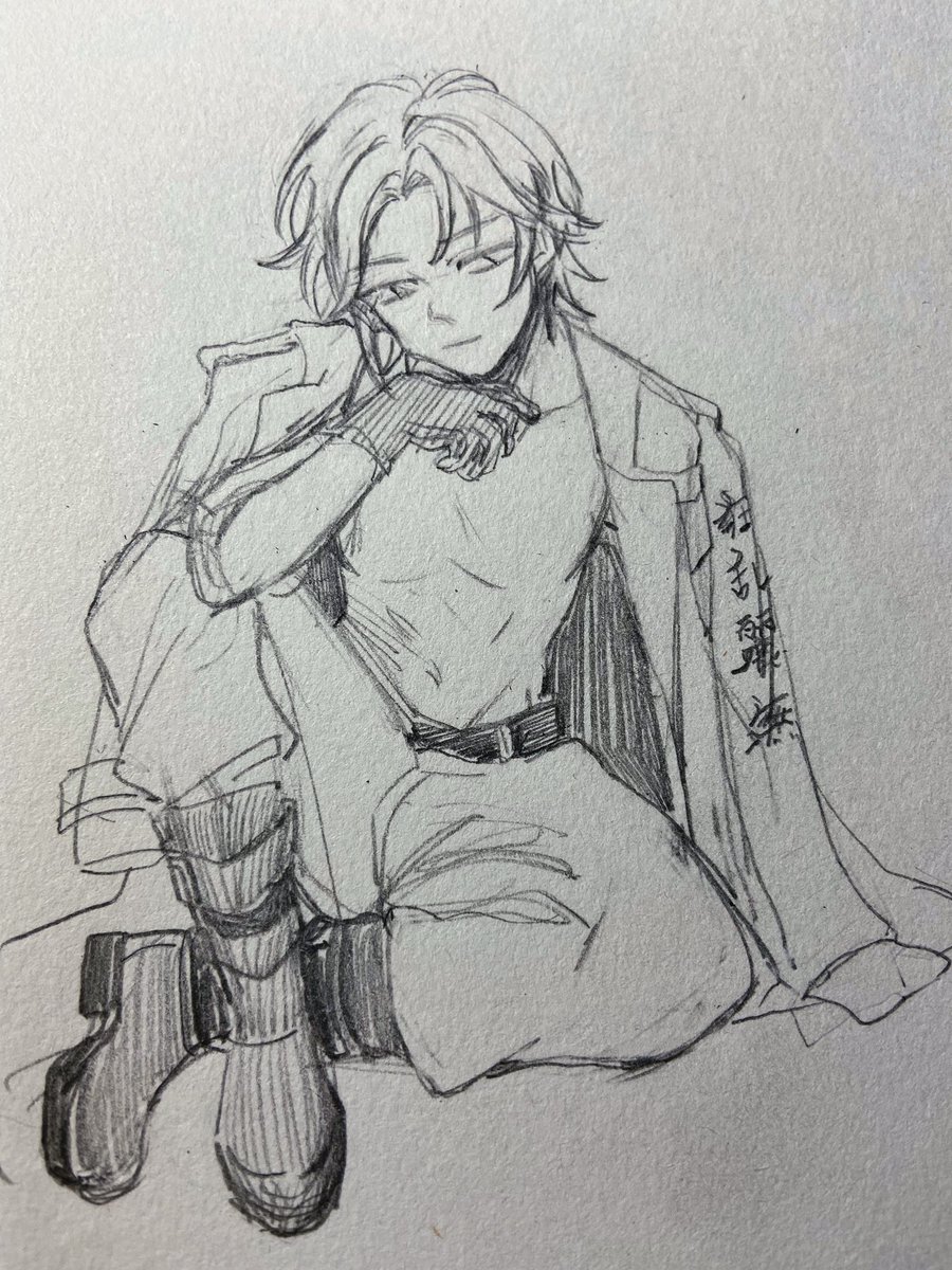 黒龍の特攻服を着ているこはく