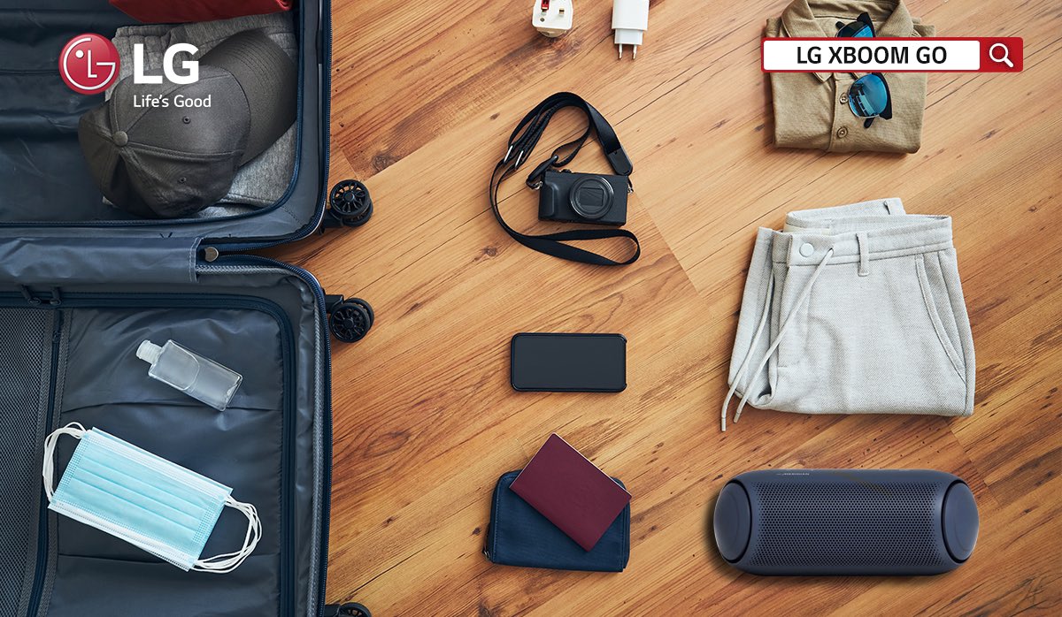 LGGulf's tweet photo. Grab LG XBOOM Go with you while on your vacation! You can easily pack it in your bag:https://t.co/4uiXSfbY2e
#LG #LGGulf #game #wfh #workfromhome #gamers #lgxboomgo #xboom  #xboomgo #LGPL7 #LGPL5 #LGPL2 #stayathome #loveofmusic https://t.co/wWoxYMV7Gh