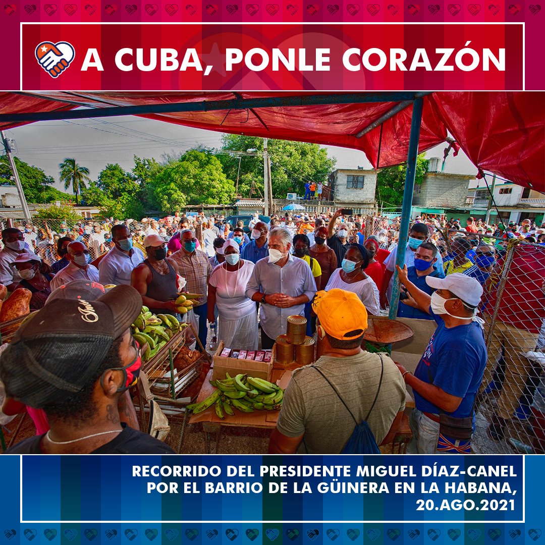 Gracias a los habitantes de La Güinera, ese barrio obrero y revolucionario, que nos quisieron robar con actos vandálicos un día triste para #Cuba. Gracias por la energía y la fuerza. #PonleCorazón al barrio.