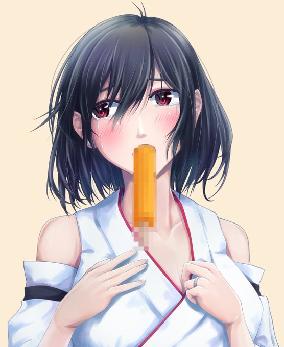 アイス(モザイク入)を咥えている健全センシティブ差分になりますどうぞご査収ください。 