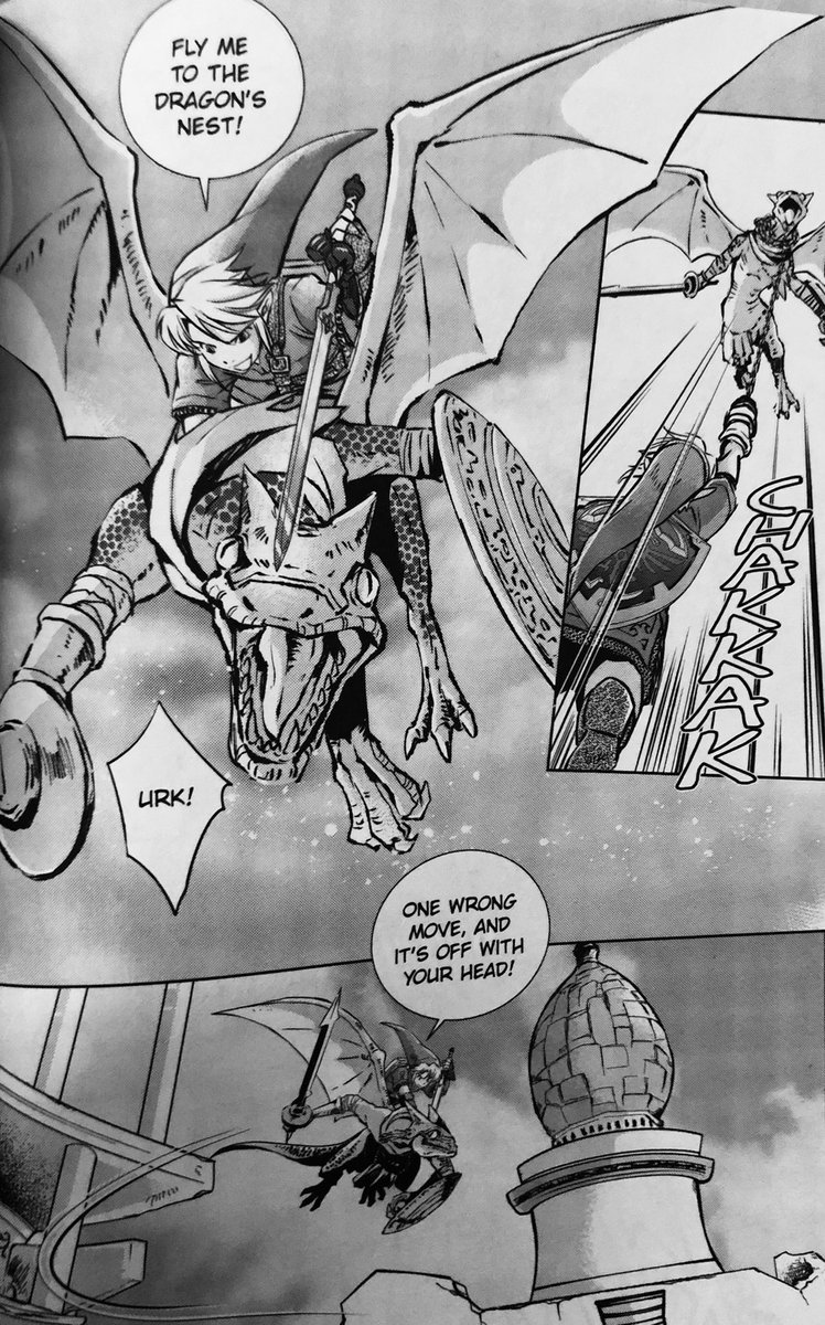 city in the sky in twilight princess: long and tedious and intricately takes you to where the boss waits

city in the sky in the manga: ✨EFFICIENCY✨ 