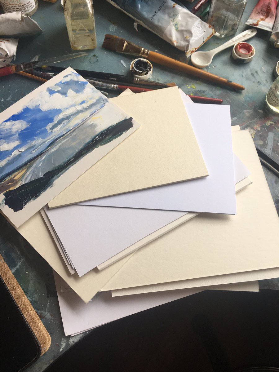 CatSalterArtist's tweet photo. Over the two years I have curated #TAE17 and #TAE21, I have kept all the packing card that people have sent to protect their postcards, knowing one day I would use it! Now is that day! I’m enjoying experimenting with different pieces to see which I like. So far, cut-mount board! https://t.co/sJwFaqDMbx