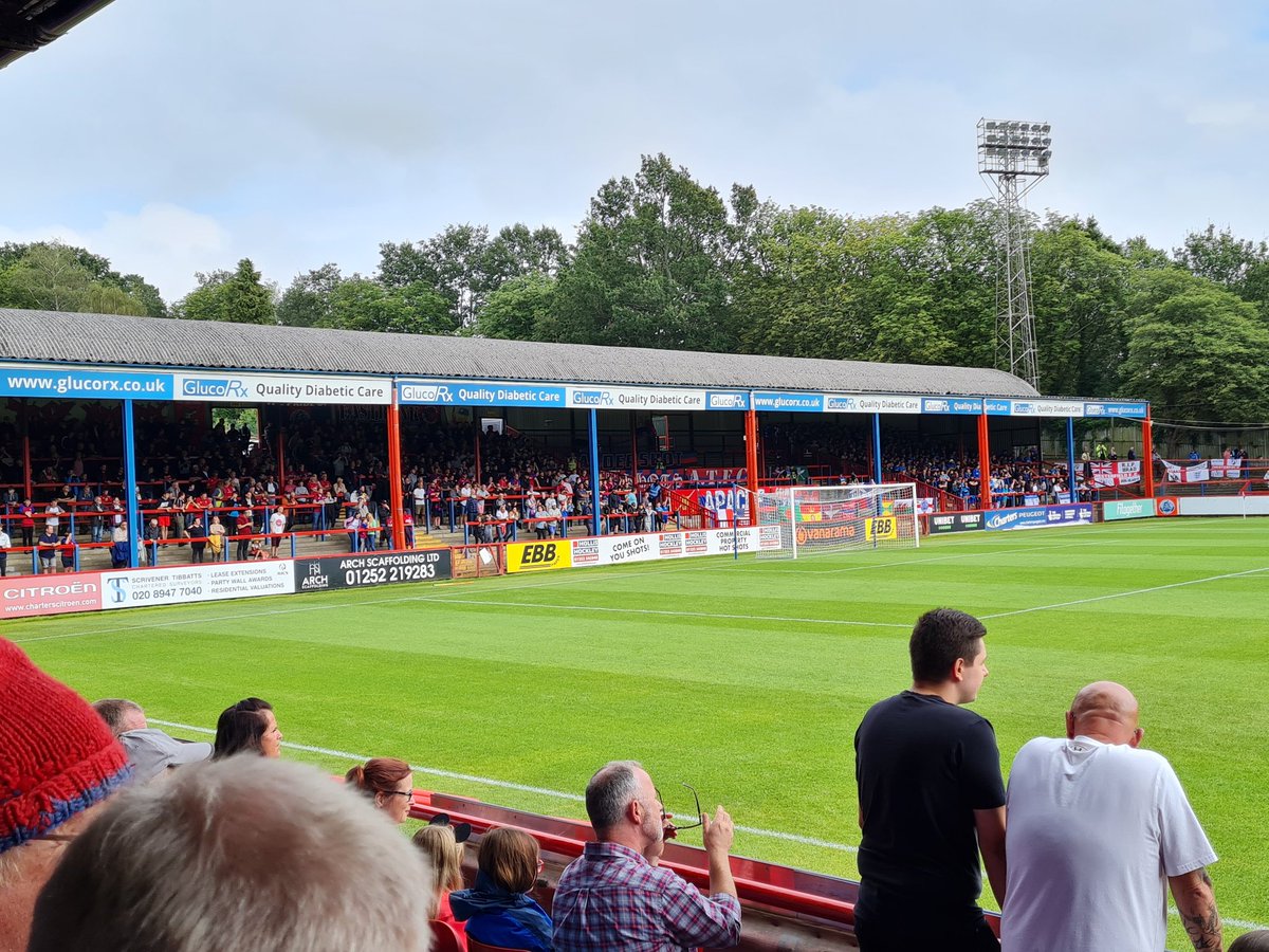 Despite the result great to be back at the Rec and be part of fans, home and away, enjoying themselves once again <a href="/OfficialShots/">Aldershot Town FC</a>