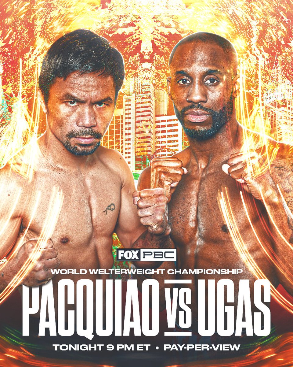 IT’S FIGHT DAY IN VEGAS! 🍿🔥

#PacquiaoUgas | TONIGHT | Buy PPV: foxs.pt/3j7Yv1t