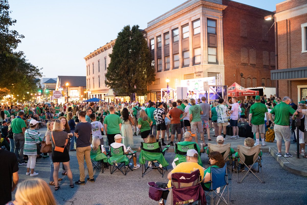 marshallu's tweet photo. We had so much fun with our #MarshallUFamily at #HerdRally last night! https://t.co/5qGCSBj42v