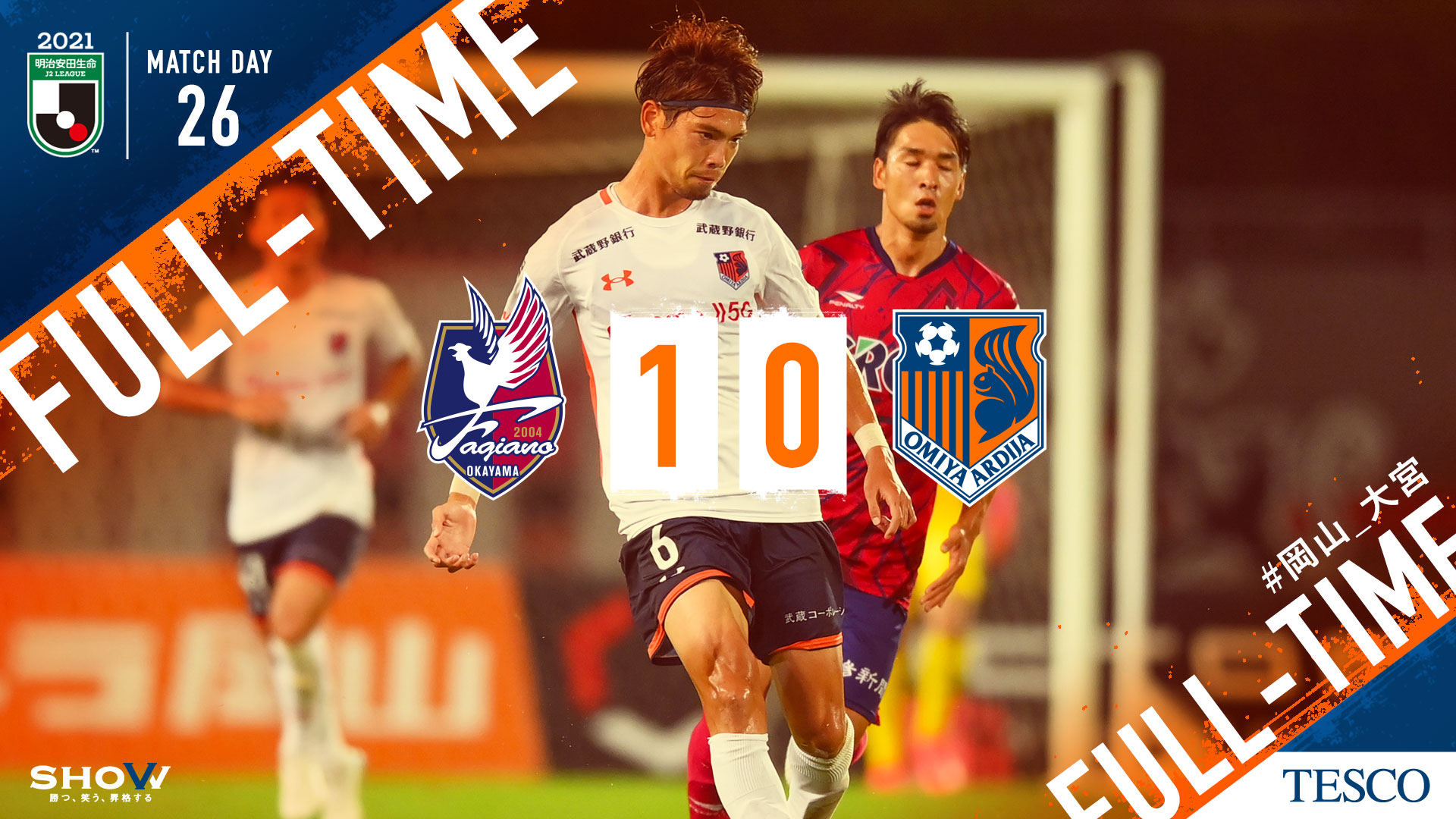 大宮アルディージャ 公式 21明治安田j2第26節 岡山戦 1 0で終了しました Ardija 大宮アルディージャ Show Jリーグ 岡山 大宮 T Co Hw0zddedjc Twitter