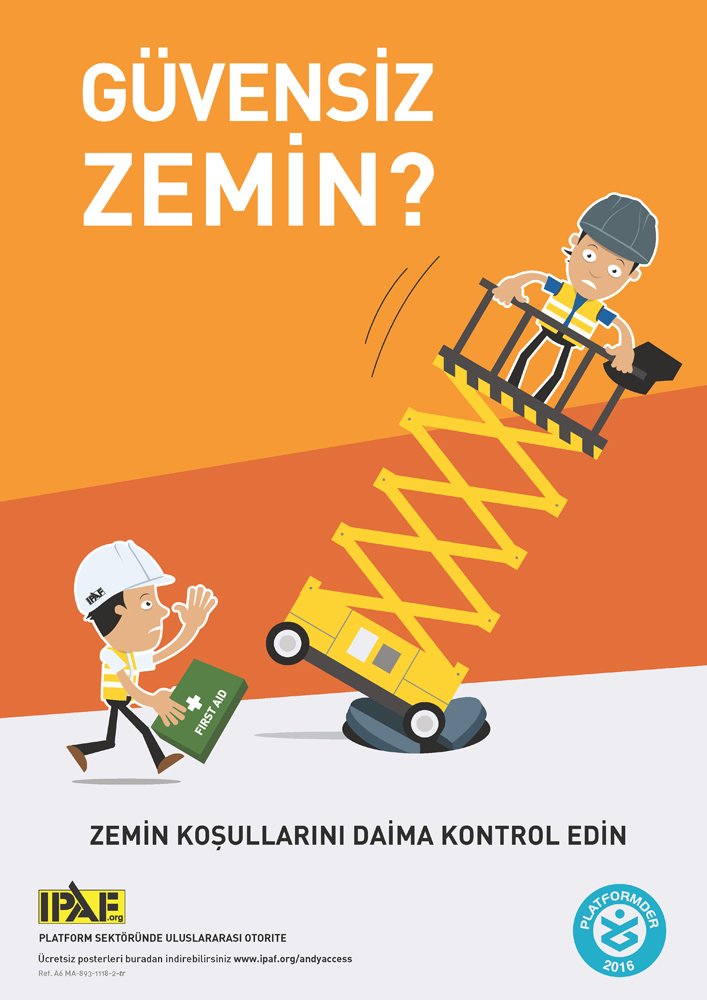 Platformder's tweet photo. PLATFORMDER BİLGİLENDİRİYOR! 
Personel Yükseltici Platform Kullanırken Zemin Koşullarını Mutlaka Kontrol Edin.
@isggm_csgb @CSGB_ISGUM
@Platformder @platformdergi 
#ipaf #platformder #awp #manlift #mewp #personelyükselticiplatform https://t.co/N9QvHV9egk