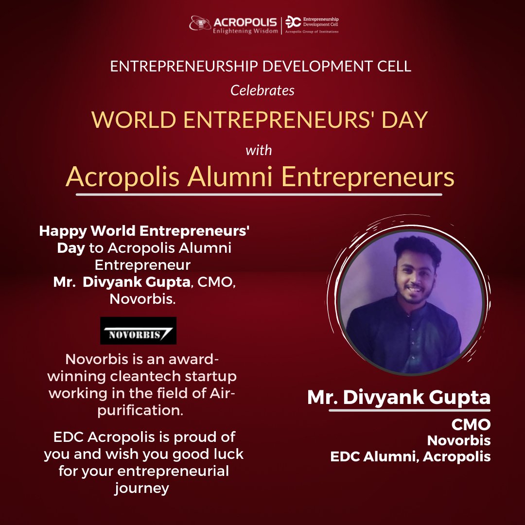 edc_acropolis's tweet photo. #DivyankGupta #Novorbis https://t.co/JmCLVDsxch