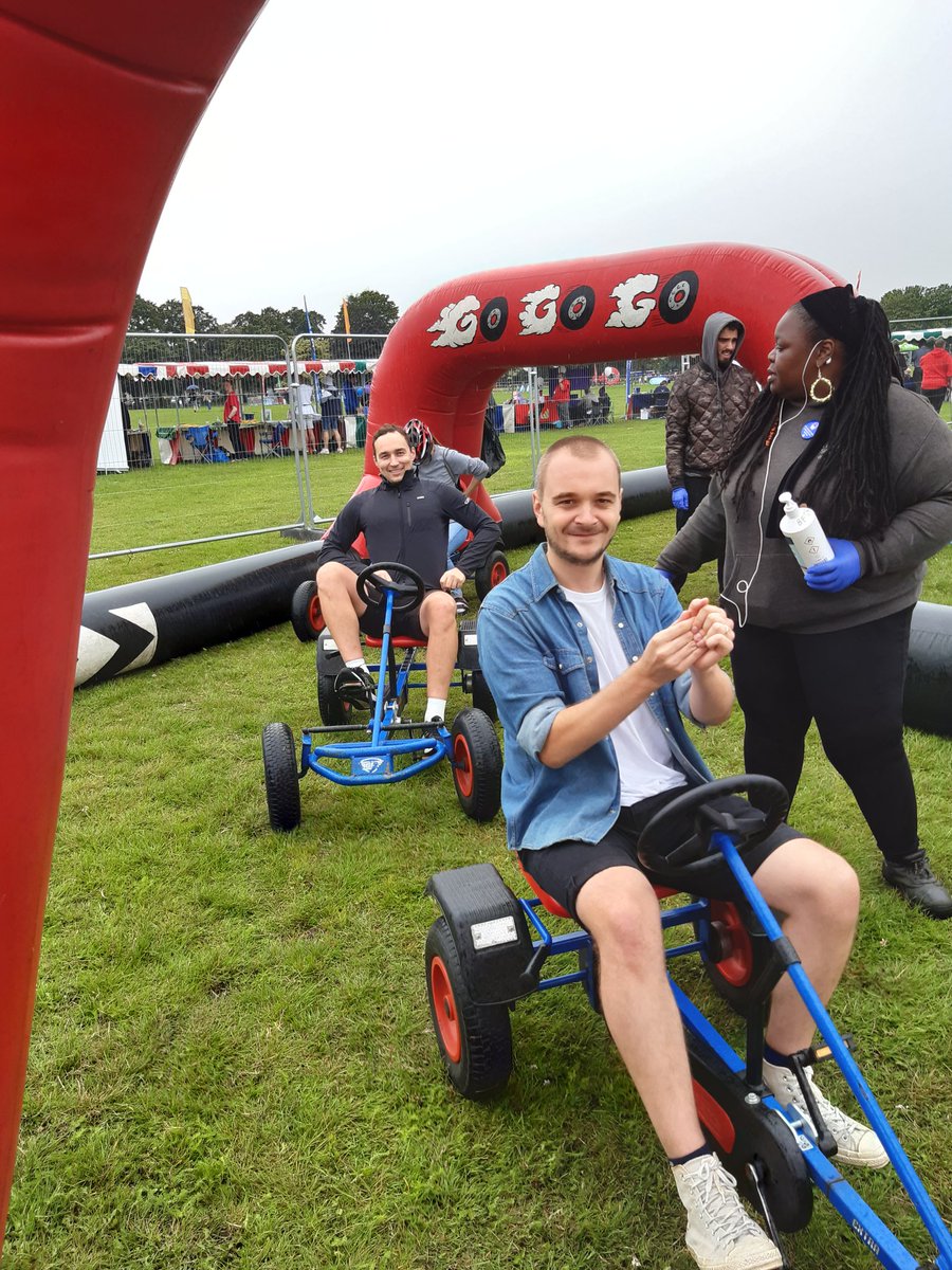 Fancy a race? Free go karting next to the Woolwich Exchange tent at Charlton Park! #RGTogether21 @Royal_Greenwich