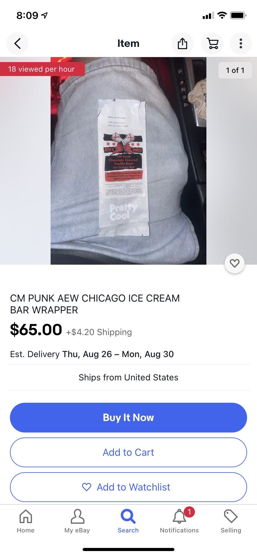 ron Rift Of Nodq Com People Are Putting Cm Punk Ice Cream Bar Wrappers From Aewrampage For Sale On Ebay Thanks To Badfeet3 T Co Igmpgi9umf Aew Twitter