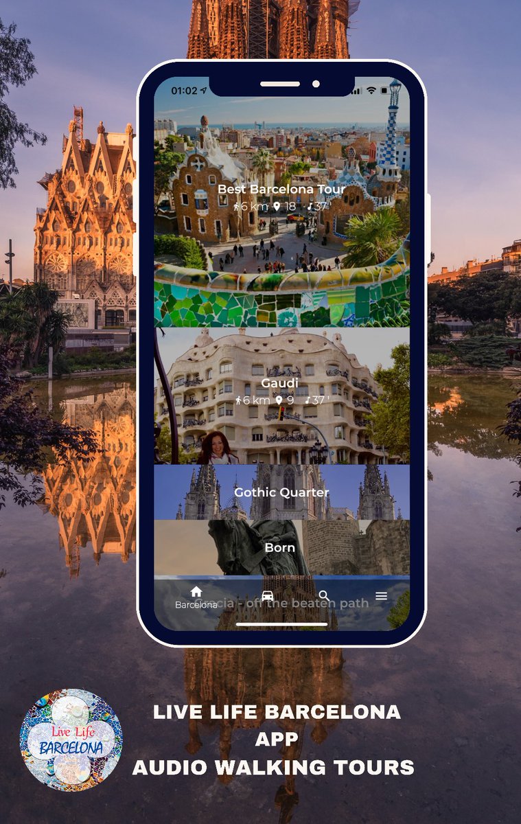 LiveLife_BCN's tweet photo. My dream finally came true! Download Live Life Barcelona Audio Walking Tour  if you are visiting the city! #travel #Barcelona #tourguide #tour #tours #bcn #livelife #spain #visitbarcelina #tourapp #app #travelapp #gaudi #SagradaFamilia https://t.co/tBEo9y2J6I