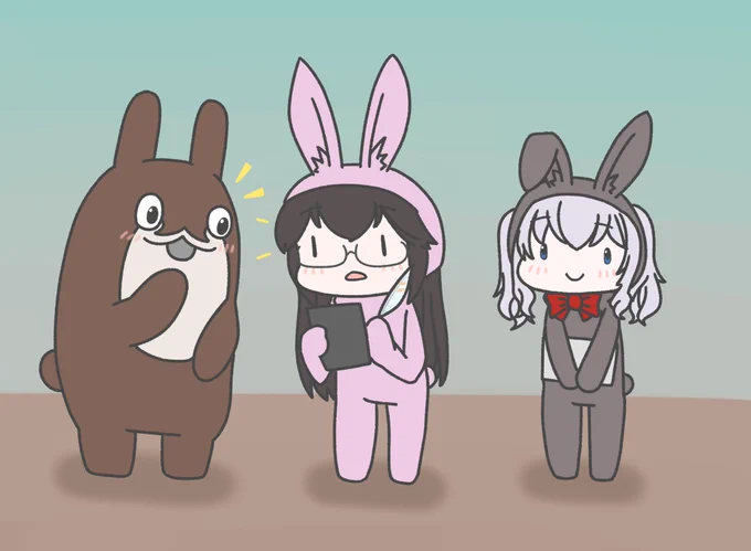 #バニーの日 になるとやってくる、謎の生物。黒うささん、増える。 