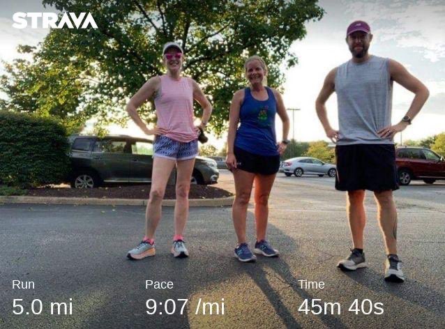 Jane_Kovicak's tweet photo. 5 Saturday miles with @jwhip21 and Maureen. @fusionracingde #fusionrunningclub #saturdayrunday #run302 #rundelaware #resultsareearned https://t.co/yGxFWGKIp9