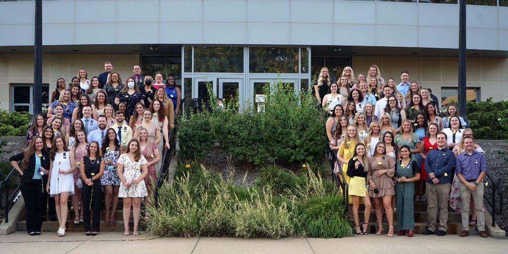 Congratulations to our summer BSN graduates! 🎓 💙 💛#IAmKentNursing ⚡#FlashesForever