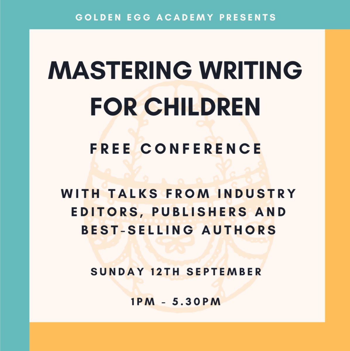 TheGEAcademy's tweet image. FREE CONFERENCE Would you like to write a novel for children? If so, the Mastering Writing for Children Conference is perfect for you! buff.ly/3s7soD9 #goldeneggacademy #writingforchildren #GoldenEggMasteringWritingforChildrenConference