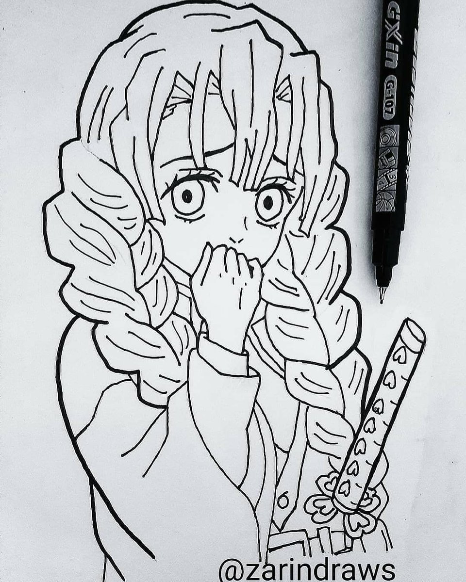 HOW TO DRAW MITSURI KANJORI - DEMON SLAYER (Kimetsu no Yaiba