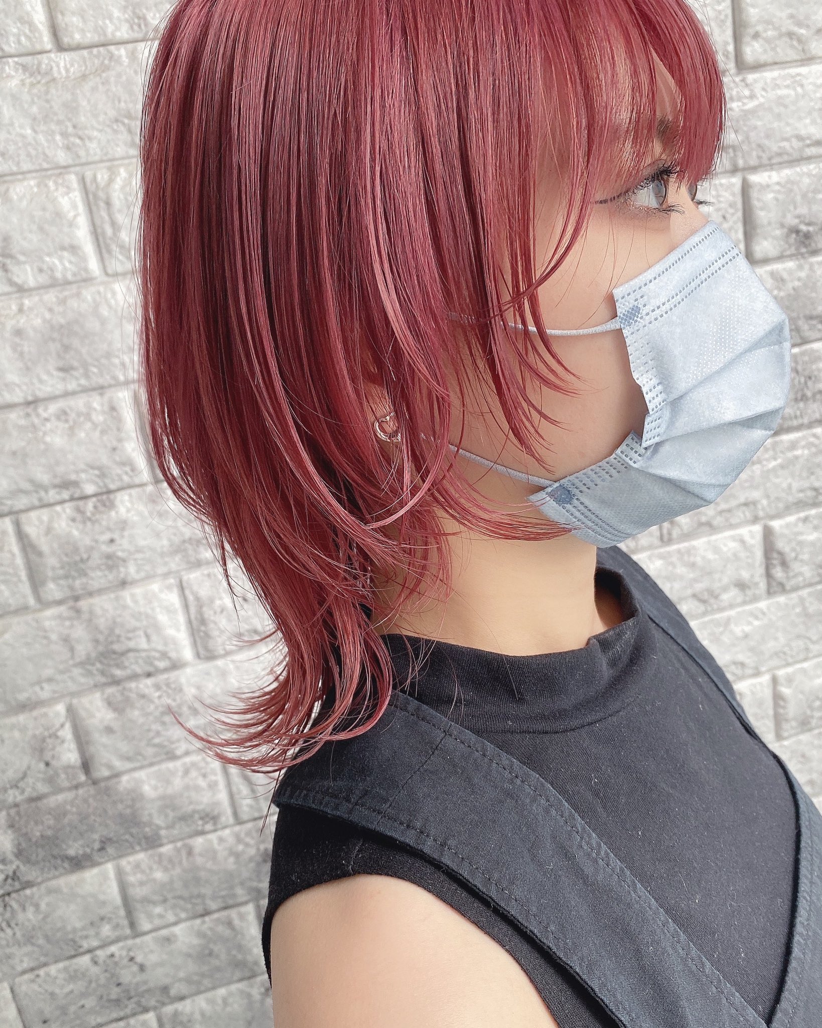 長沼彰憲 ウルフ美容師 ショート ボブ ハイトーンカラー チェリーピンクウルフ ウルフボブ ショートウルフ ミディアムウルフ ウルフヘア ウルフ ウルフショート ケアブリーチ Uverworld Bish アイナジエンド インナーカラー ミニウルフ