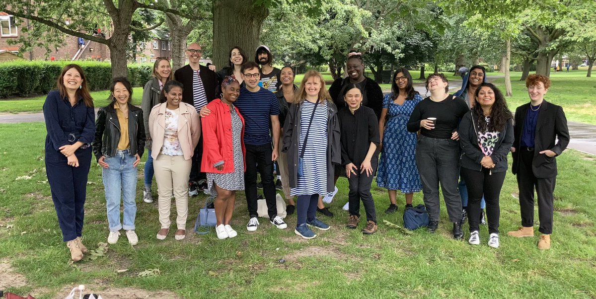 STWevents's tweet photo. Lovely to catch up with writers from this year’s London Writers Awards cohort. Applications for the next cohort will open in October.

@aeshields2 @serenarozana @santanu_x @SadieNott @FlipsideKitchen @eleanorkpenny @Sabrina_Mahtani @gabrielleMCJ @PaigeCowan_Hall @remioshibanjo https://t.co/arBao3fwbu