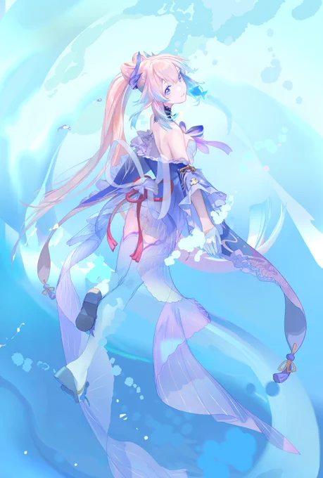 🌊
#原神 #Genshin #珊瑚宮心海 