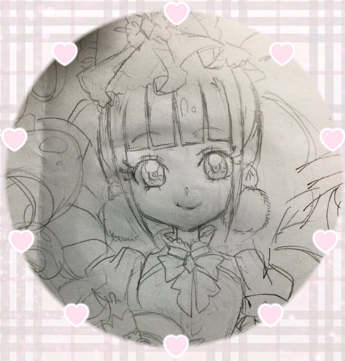 マシェリもといえみるちゃんは当時から中々思うように描けないキャラなのでちょっと昨晩マシェ練(※マシェリ練習の略)してたのでその記録をギュイーンとソウルに乗せて🎸 