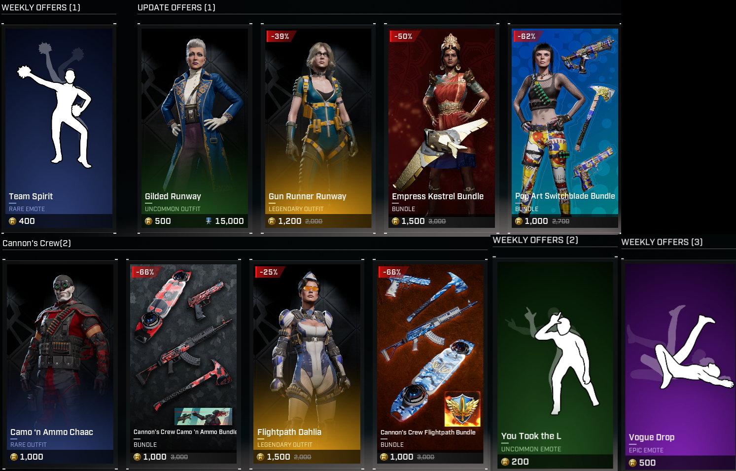 Rogue Company News and Leaks on X: PTS shop! These cosmetics will