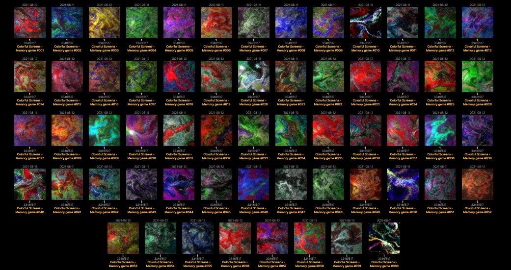 ColorfulScreens's tweet photo. 🚨1º GIVEAWAY ANNOUNCEMENT (Memory game collection)

🎁1 random art from Memory games collection

✅Follow @ColorfulScreens
✅Like and retweet

🍀Good luck!

⚠The winner will be revealed after @ColorfulScreens reaches 570 followers

#cnftgiveaway #CNFT #CardanoCommunity https://t.co/lu0VLzKYNG