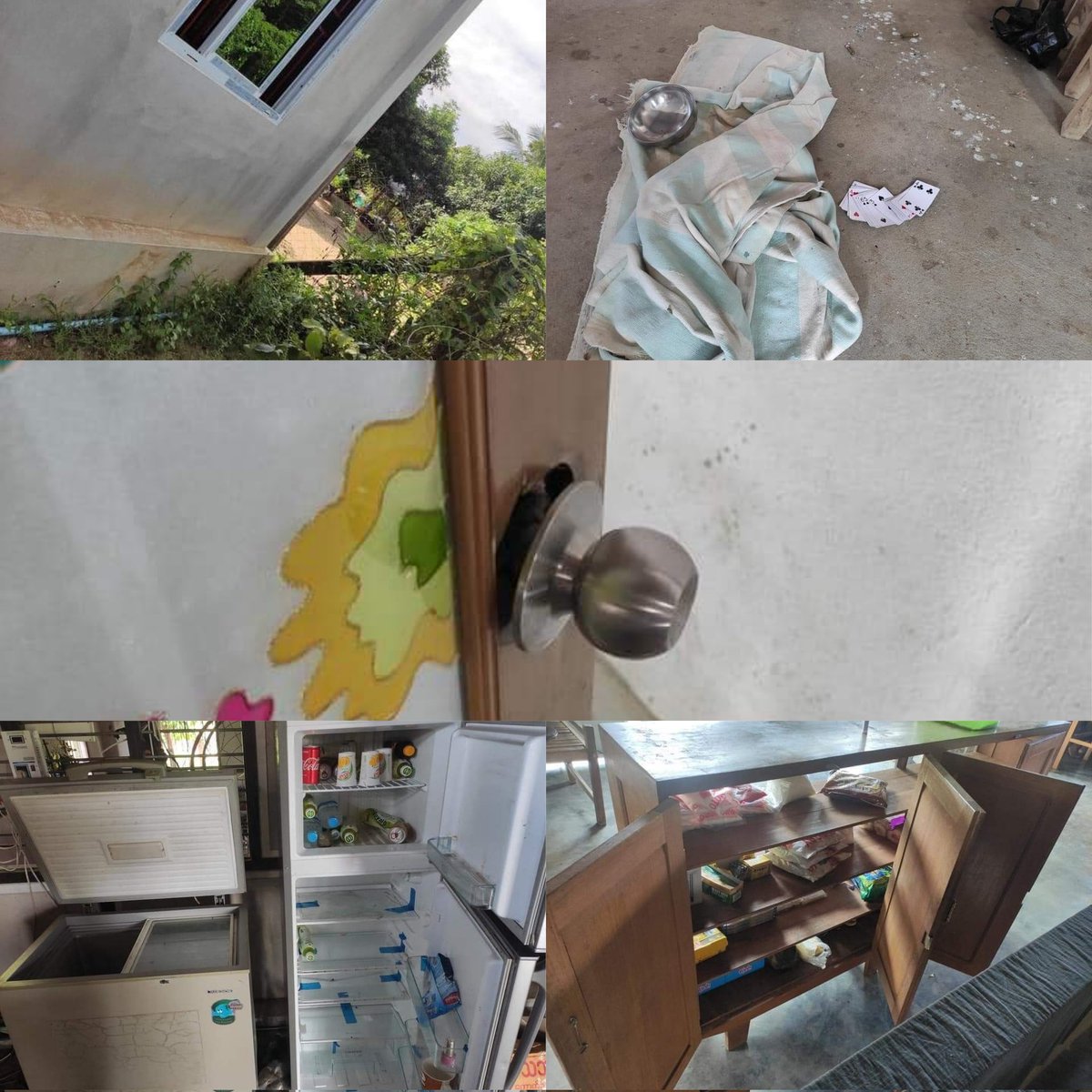 SaveMM99's tweet photo. After Raiding&amp;Abductions at Htanaungkapar,#Kani on Aug18, Patrolling Terrorists(SAC) stationed  at Chaungkwae village,raided into houses of villagers again and looted belongings too. Lot of fleeing villagers are facing difficulties during raining, flooding &amp; malaria.#Aug21Coup https://t.co/EOlgEaULN0