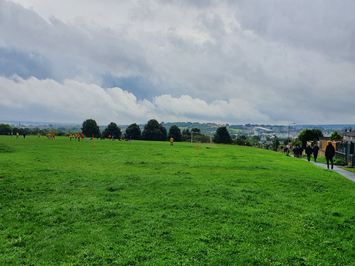Love this little walk to the game and view, made even better by a grassroots game. #LUFC