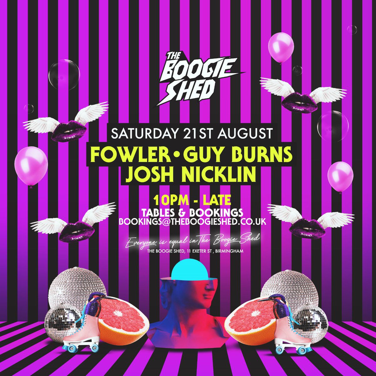 TheBoogieShed's tweet photo. TONIGHT 🤪😍

Message us for guest-list, tickets &amp; table packages!

Limited walk-ups on the door too!

#TheBoogieShed #Birmingham https://t.co/8ncTUlUKix