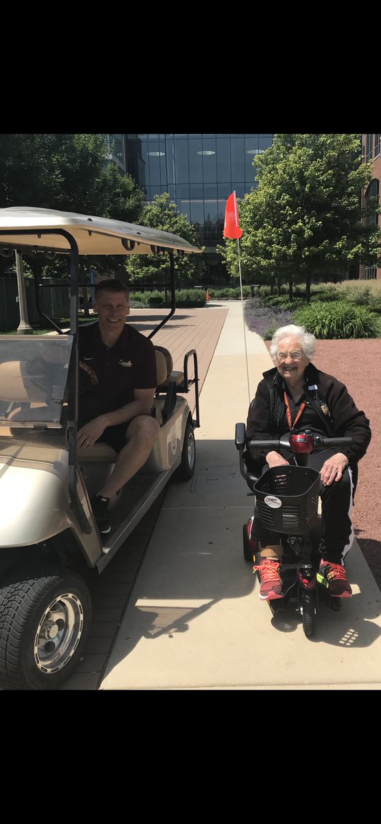 PorterMoser's tweet image. Happy 102nd Birthday 🎂 to my friend Sister Jean! The Holy Spirit shines through you and into others like No one in our 🌎❤️🙏! 

P.S. I miss our cart races 🤣🤣