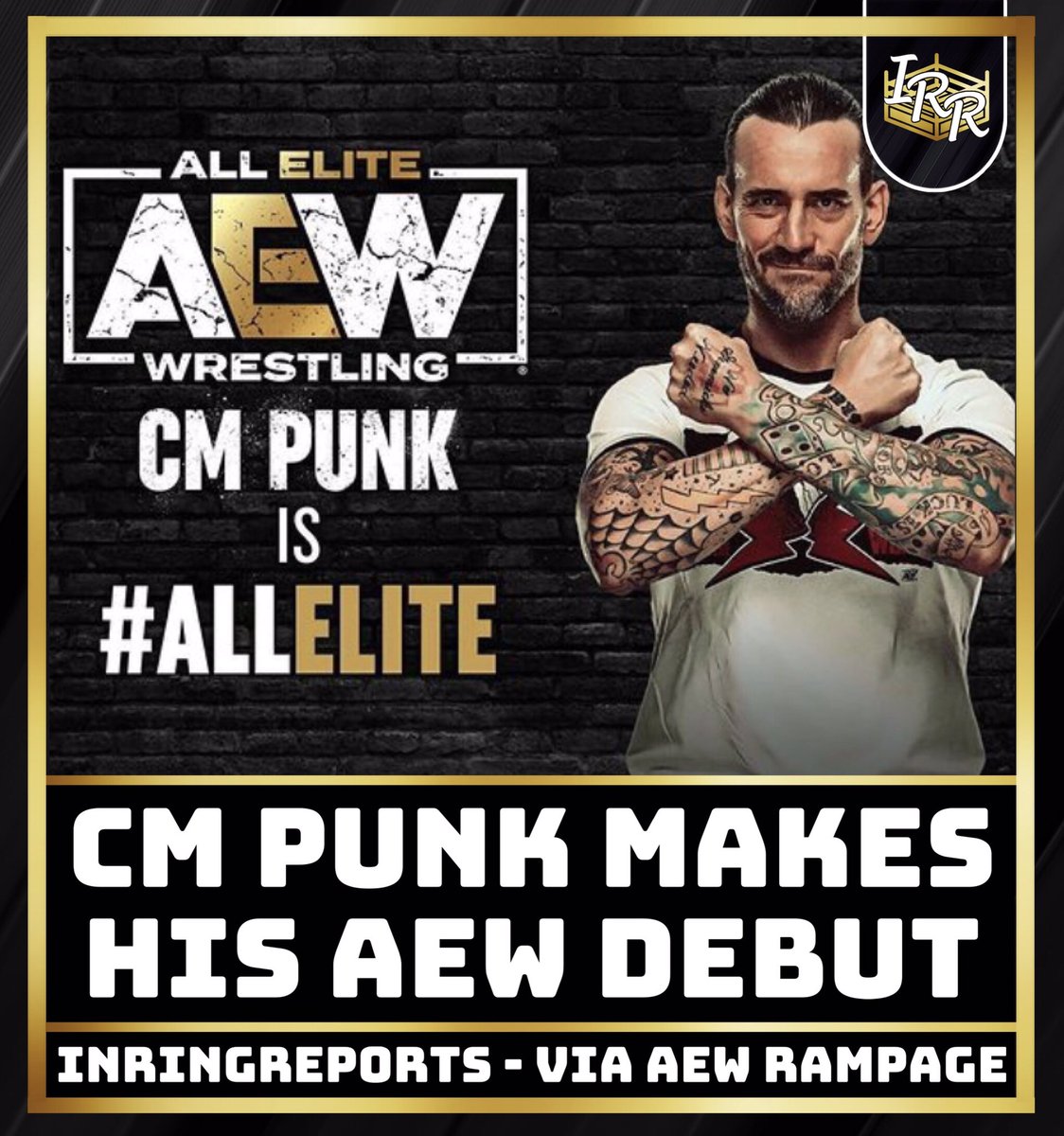 InReports's tweet photo. Holy shit #aew #AllEliteWrestling #CMPunk #CMPunkisAllElite https://t.co/RKHCpz2bsB