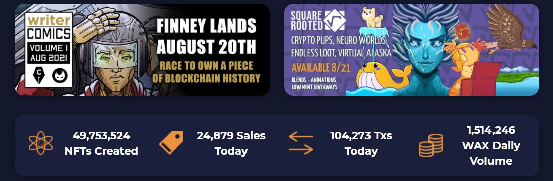 Thanks to <a href="/SquareRootedNFT/">Square Rooted</a> we made it to the AtomicHub main page! 

Check it out here wax.atomichub.io