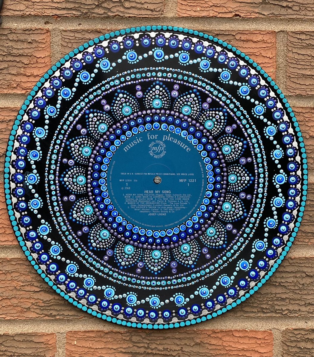 My latest #artwork #mandala #recycledvinyl #meditatewithmandalas