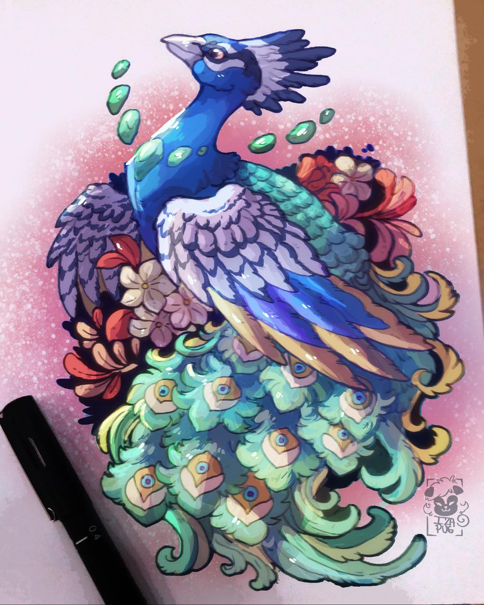 RT @Izapug: Jade Peacock (2018 artwork) https://t.co/zesHH2cVUr