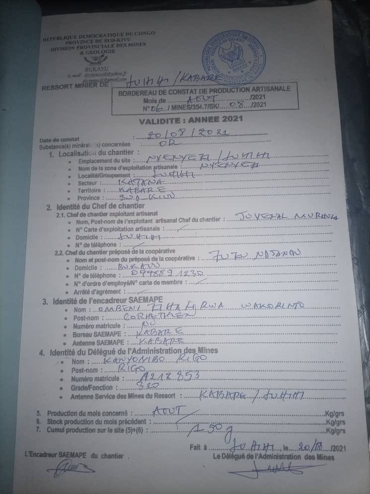 saemaperdc's tweet image. #SUDKIVU: Traçabilité documentaire de l’or de #Luhihi à #KABARE, évolue bien grâce aux efforts des acteurs de cette chaîne sous initiative du @SaemapeSud.@mines_des  
@SaemapeR @CongoMines 
 @GouvSudkivu 
  @actualitecd 
   @jagmAdeseny
  @StanysBujakera 
@kanyonyi 
@iubwe2