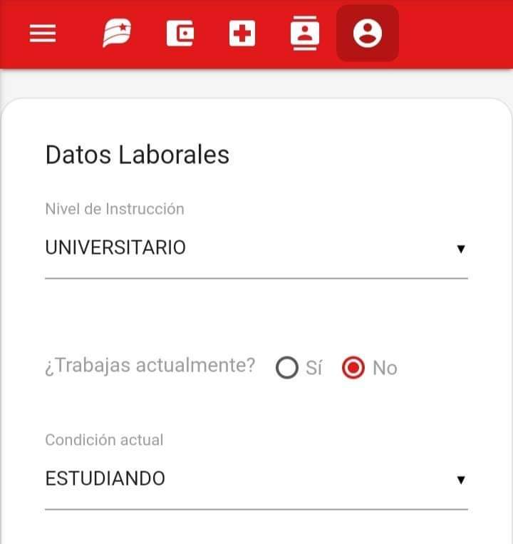 BonosSocial's tweet photo. ¿Como optar por la #BecaUniversitaria a través del Sistema @CarnetDLaPatria?

Debe acceder a tu Perfil Patria ir a la opción #Laboral y colocar tal cual como está la imagen.

#Nota: Si usted esta recibiendo #ChambaJuvenil no podrá optar esté Beneficios

#UnidadLuchaYVictoria https://t.co/OZR1adBbmI