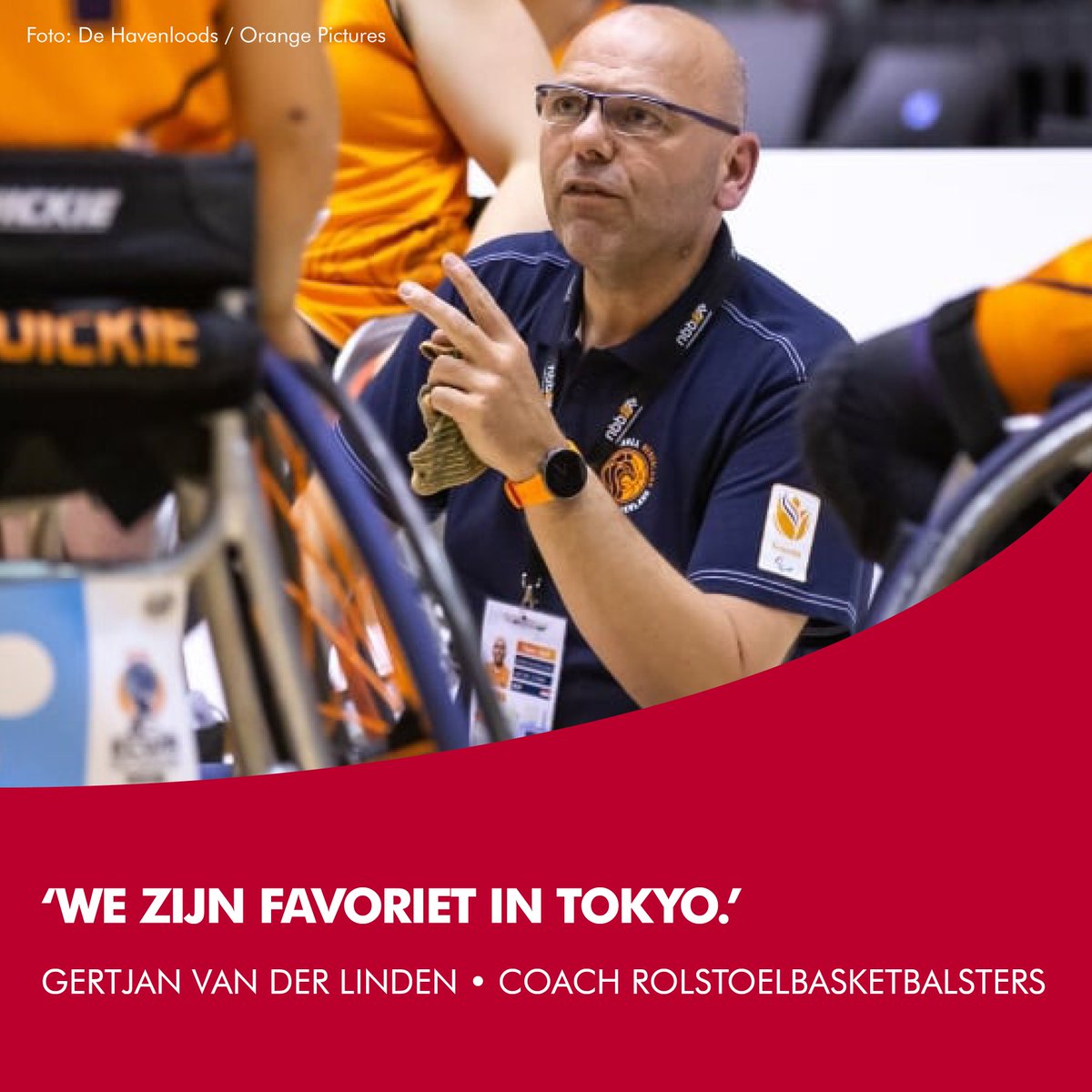 Het zijn alweer de derde Paralympische Spelen waar Gertjan de rolstoelbasketbalsters coacht. Zowel in Londen als Rio won hij brons met TeamNL. 
'Er zitten op papier sterke teams tussen, dus we moeten aan de bak.’ Bron: @dehavenloods #010NaarTokyo #Rotterdam