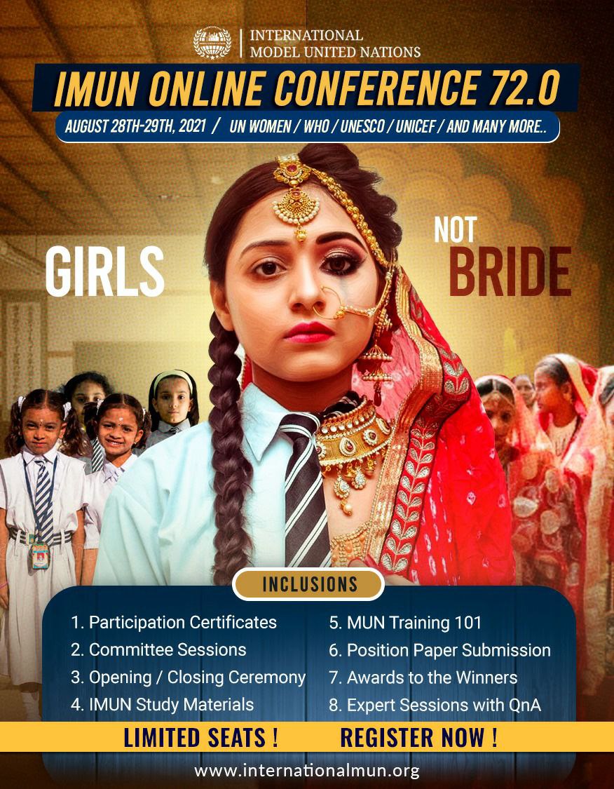 Ayo... Manfaatkan Kesempatan Brilian anda... untuk terlibat di Konferensi International.
internationalmun.org/RegistrationFo…