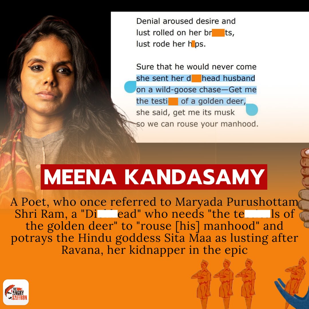 AngrySaffron's tweet image. If we were to post the entire so called poem written by #MeenaKandasamy, you would realize how dangerously #Hinduphobic is she.

Nevertheless, you can Google it.

Texts blurred to maintain visibility with everyone. 

#DismantleHinduphobia #DismantleAcademicHinduphobia