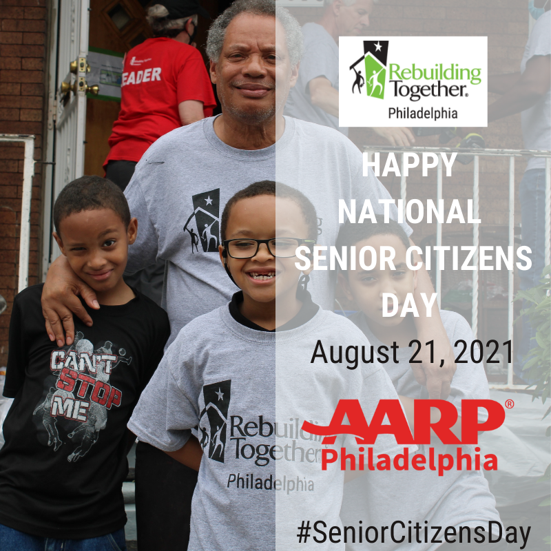 RTPhiladelphia's tweet photo. Happy #SeniorCitizensDay! Thanks to #AARPPA for a generous grant to make #PhillyLivable for senior homeowners in kinship and multigenerational households. RTP repaired five homes by installing handrails, grab bars and more, allowing seniors and all ages to live #safeandhealthy. https://t.co/EHEtB1wPL7