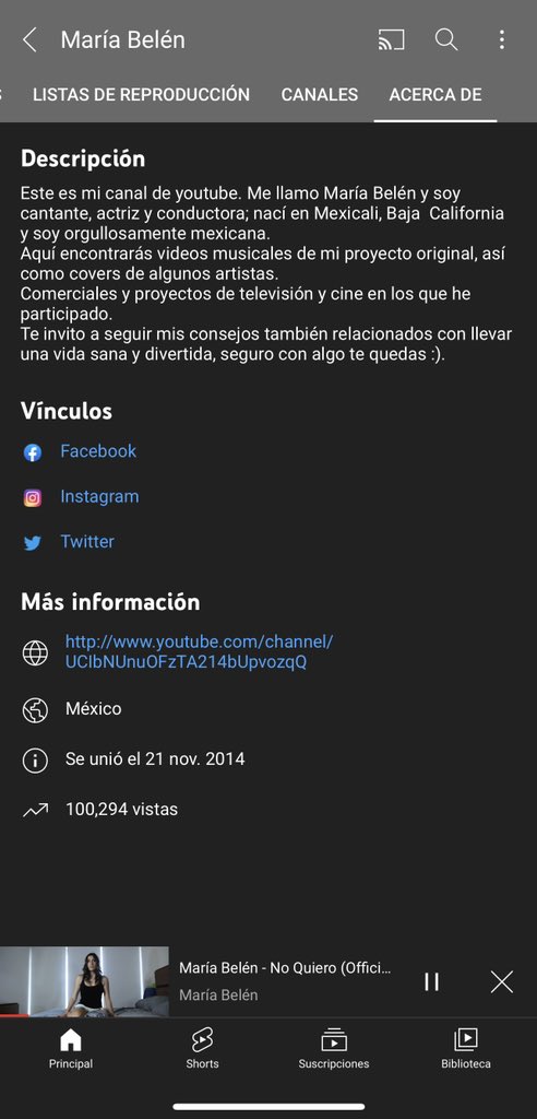 MariaBelenInfo's tweet photo. #MabeFans se a superado la meta de 100,000 reproducciónes en el canal de nuestra querida @soymariabelenmb ¡FELICIDADES HERMOSA! Sabemos que tu talento merece más reconocimiento, extrañamos tus primeras toma y ojalá pronto tengamos nueva música ❤️ https://t.co/P8Rs5OWzyH