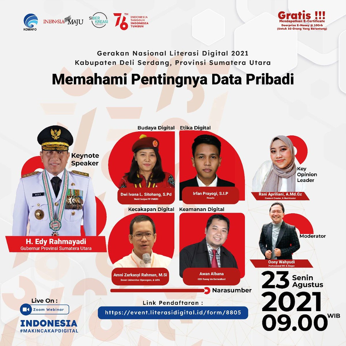RobyChrist's tweet photo. Gerakan Nasional Literasi Digital 2021
Topik : Memahami Pentingnya Data Pribadi 

Yok yok gabung yaa kawan2 semuanya 🙏🤘✌

#MakinCakapDigital 
#LiterasuDigital

@DJPPIKominfo  @dwisitohang 
@SiBerkreasi https://t.co/gQ4j6i02iV