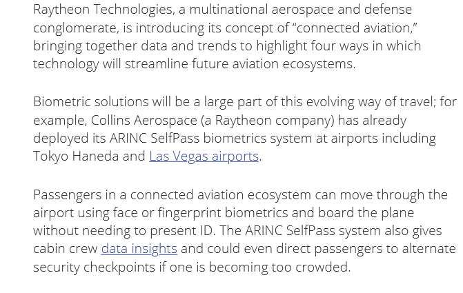 SpacemamaMaya's tweet photo. #Raytheon outlines place of Collins Aerospace biometrics in the future of aviation https://t.co/jGhafFuJUL 
#SelfPass  #Biometric #Airport https://t.co/LS6wZtCVG0