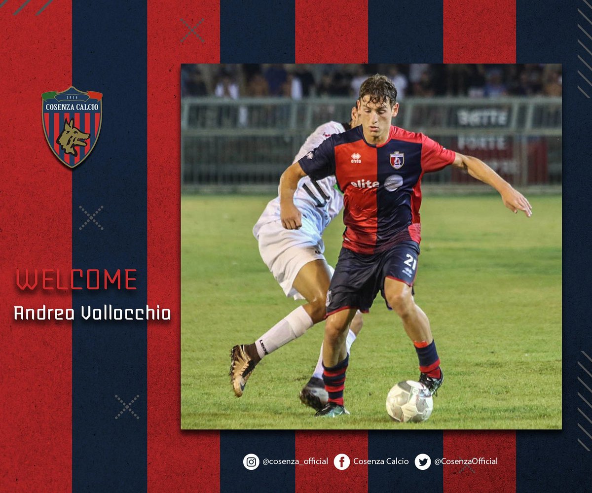CosenzaOfficial's tweet photo. 🔴🔵 Andrea #Vallocchia è un nuovo calciatore rossoblù
✍🏼 Il comunicato ufficiale 🔗 https://t.co/5yCb5aUAWs https://t.co/2dO7IUnDDo