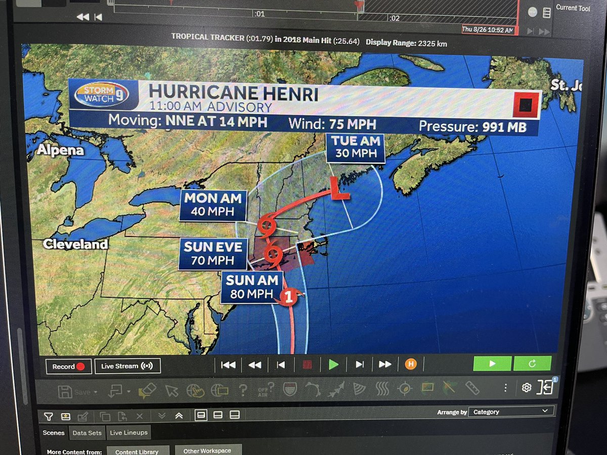 nhjoshjudge's tweet image. Henri is now a hurricane.